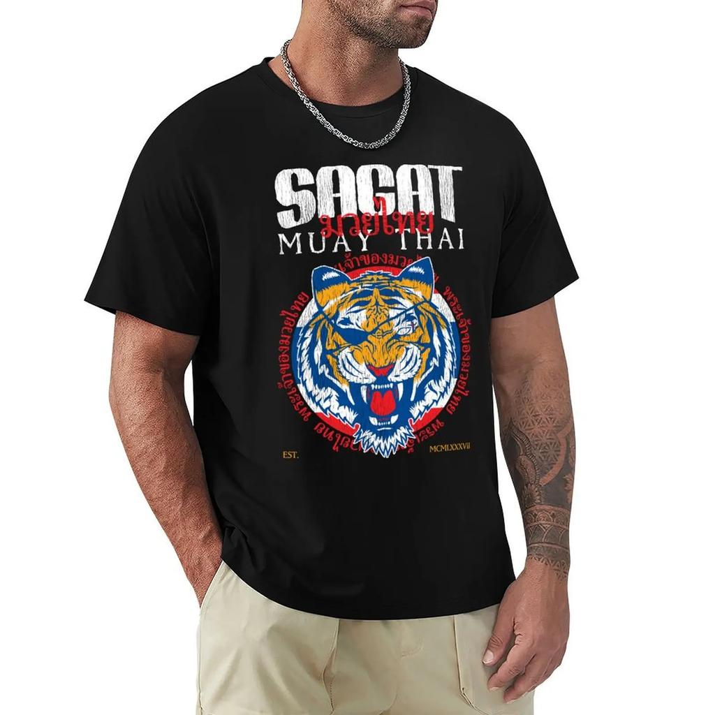 Sagat God Of Muay Thai Gym Tiger T-Shirt Summer Tops Sports Fans Men Clothes