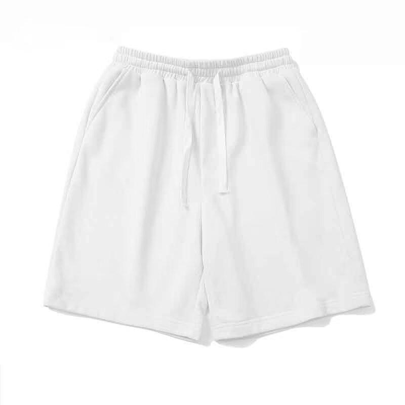 New 280g Imitation Cotton Casual Drawstring 5-Point Shorts - Versatile & Loose-Fit Sports Pants
