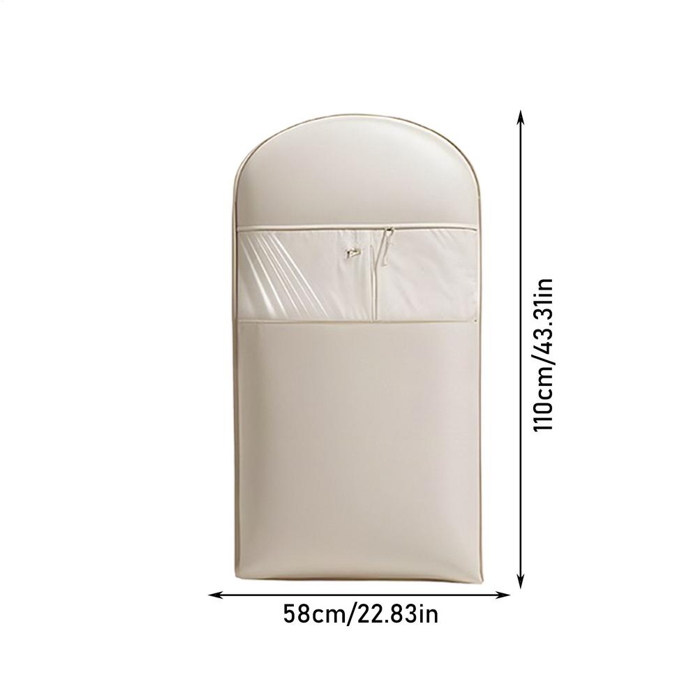 Garment Bag for Suit Coat Dust Cover Hangable Space Saver Dustproof Protective with Self-Compression Zipper for Jackets Shirts