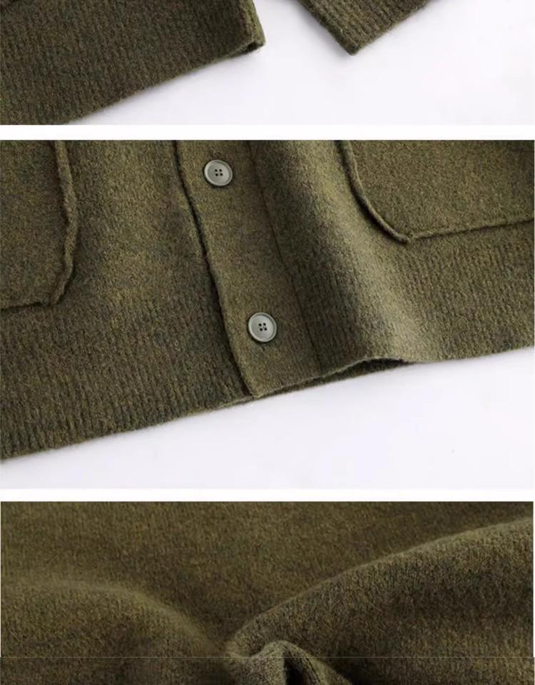 Men's Thick Knit Cardigan - Autumn Winter Solid Color Simple Sweater Coat