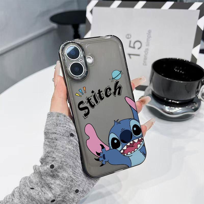 Cute Cartoon Stitch Transparent Soft Anti Drop Phone Case For Apple Iphone