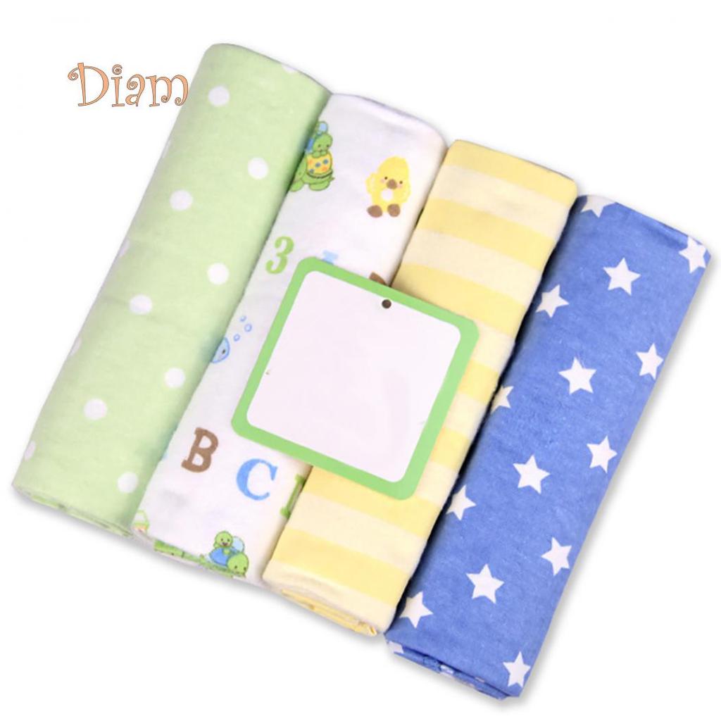Buy BBear 4Pcs Soft Flannel Newborn Baby Receiving Blankets Swaddle