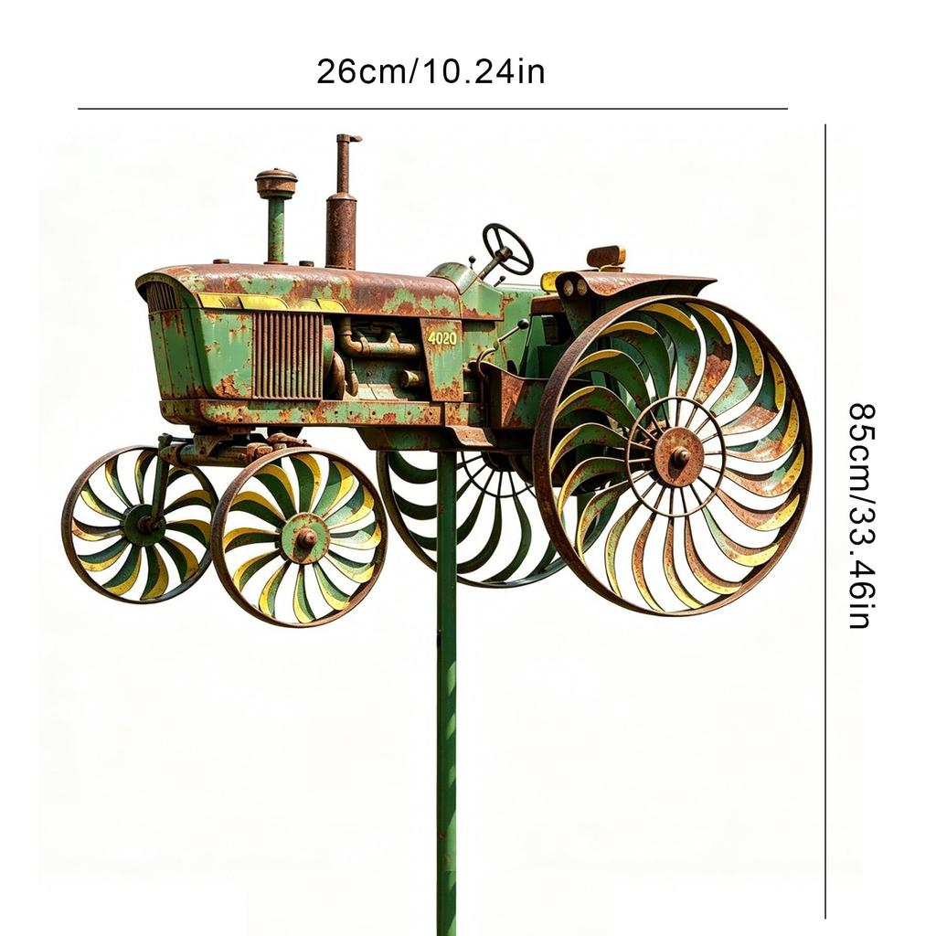 Tractor Windmolen Geluidloos Uniek Buiten Beelden Zonbestendig Grond Windmolens voor Terras Tuin voor Buiten