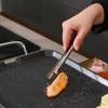 3 st 304 Rostfritt Stål Grilltång Non-Stick Korrosionsbeständig Bifftång Sågtandad Värmebeständig Matlagningspincett Köksanvändning