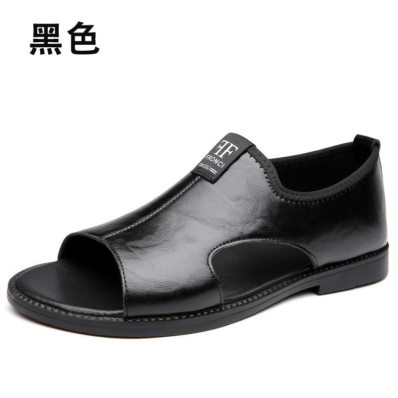 Sandals men's new large size men's casual leather sandals non-slip and breathable trend men's shoes