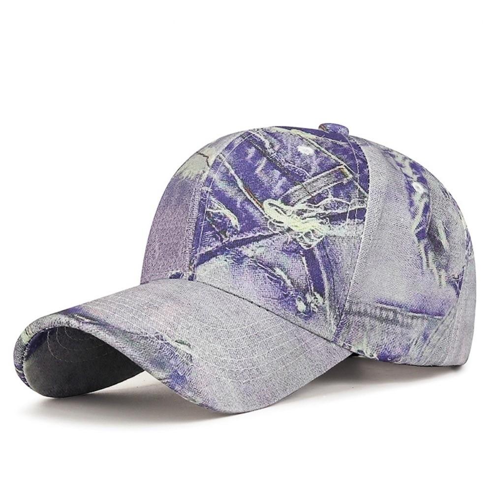 Gewaschene Baumwolle Graffiti Print Baseballkappe Verstellbar Sonnenhut Sonnenschutz Hip Hop Streetwear Hüte Für Mann Frau Unisex