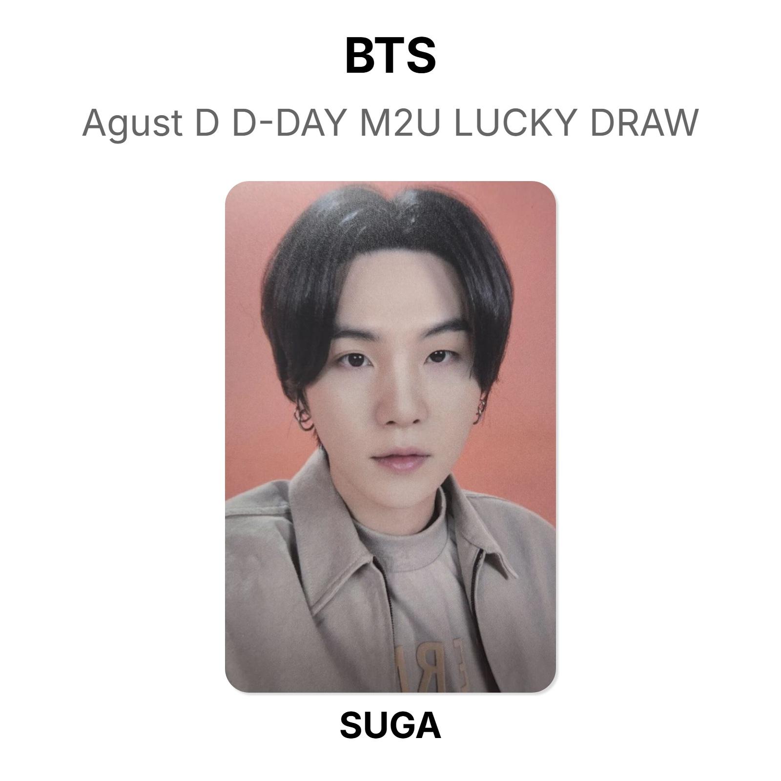 BTS Agust D D-DAY M2U LUCKY DRAW Official Photocard SUGA