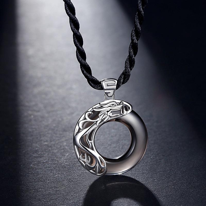 Necklace Male Mouse Pendant Fashion Hip Hop Personality Simple Obsidian