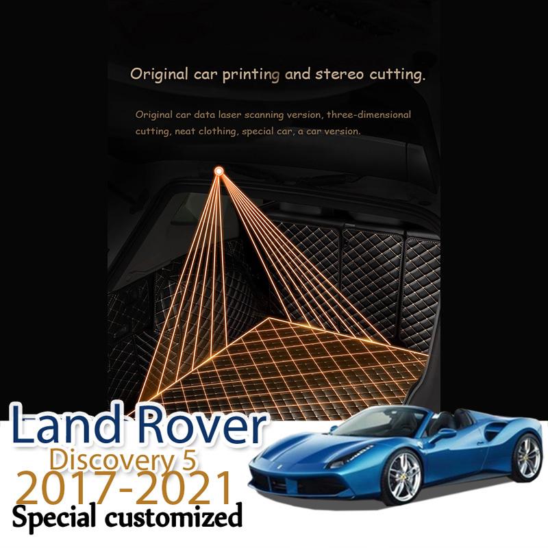 Leather Car Trunk Mats For Land Rover Discovery 5 2017- 7-Seat Rear Trunk Floor Mat Tray Carpet Mud