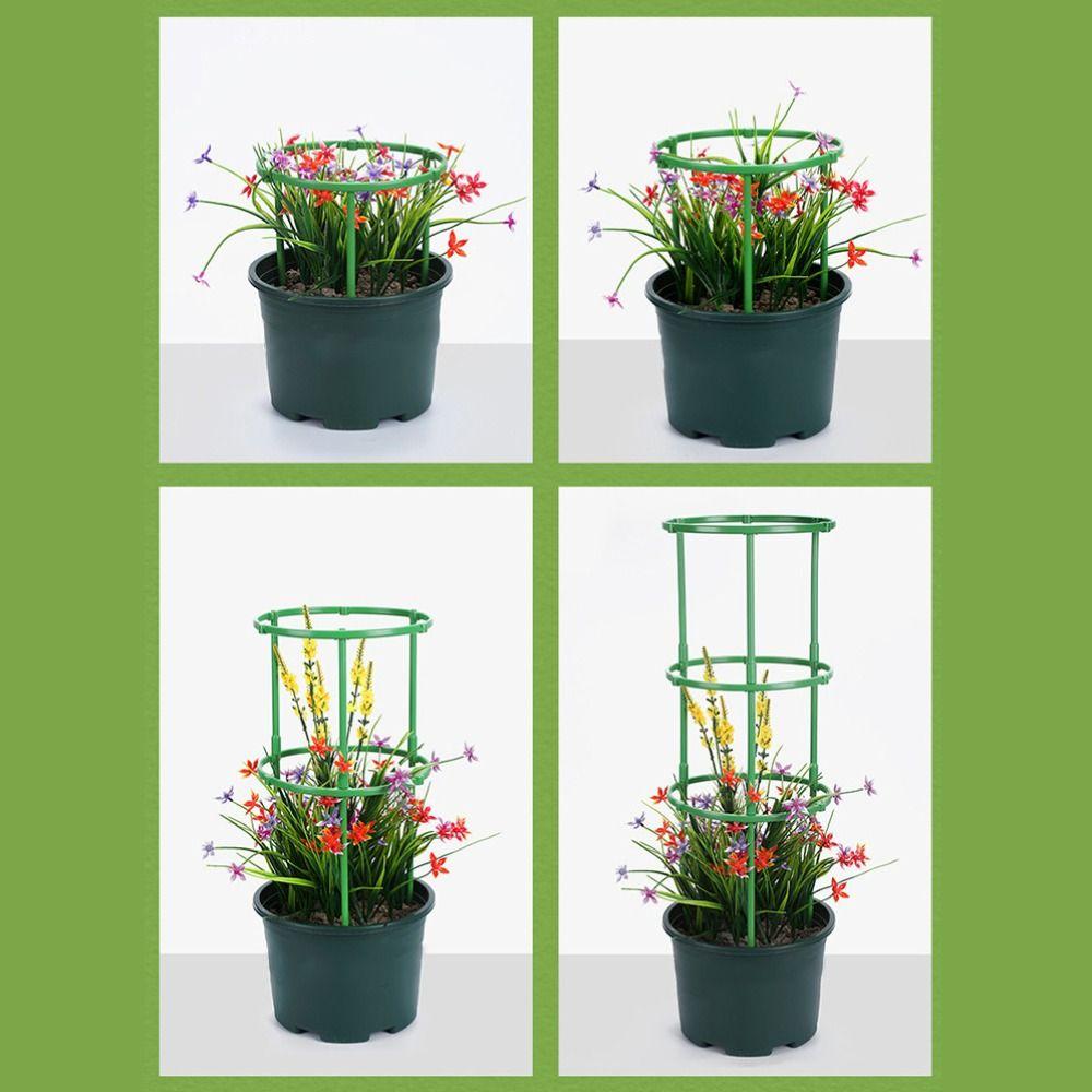 10Layers Plant Support Pile Stackable Flower Ring Support Rack Indoor Flower Plants