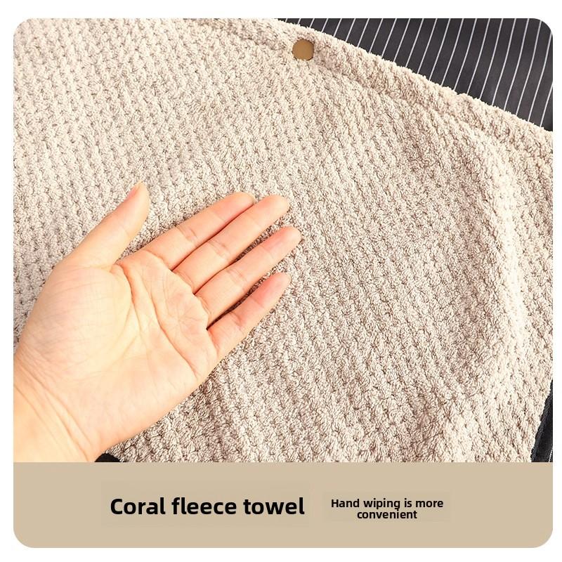 Detachable Thickened Hand Towel Apron, Waterproof and Oil-proof, High-end Home Kitchen