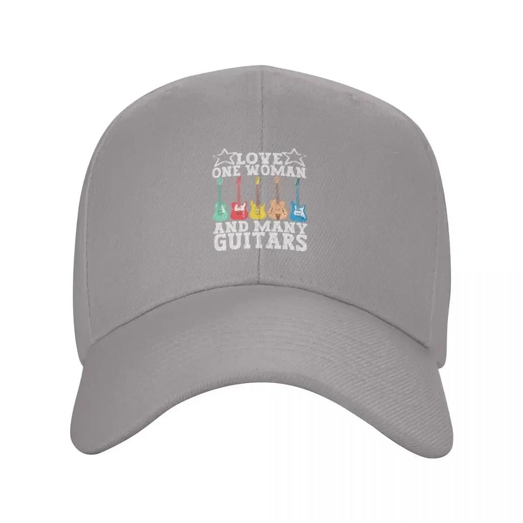 Love One Woman And Many Guitars Guitar Shirt Baseball Cap Cosplay Snapback Cap Women's Hats 2024 Men's