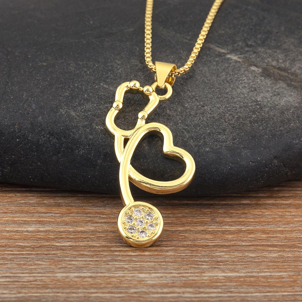 Nidin New Arrival Romantic Heart Shape Hollow Design Pendant Necklace For Women Irregular Geometric Copper Jewelry Party Gifts