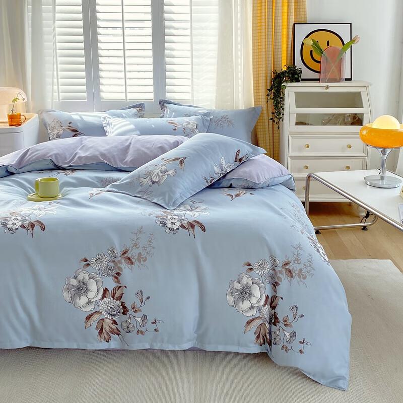 Grace Wan Ting Plant Cashmere 4-Piece Bedding Set
