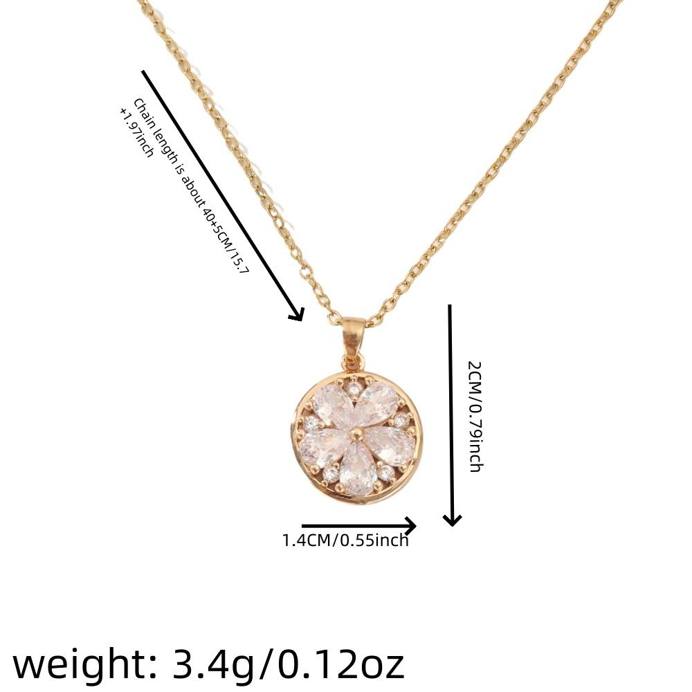 Simple Round Pendant Necklaces for Women Fashion Zirconia Necklace Wedding Party Jewelry Accessories