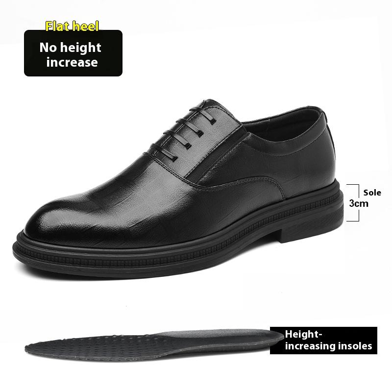 Men's Formal Dress Big Size Elevator Shoes 3CM/6CM/8CM Height Increasing Shoes for Wedding Business Comfortable Leather Oxfords