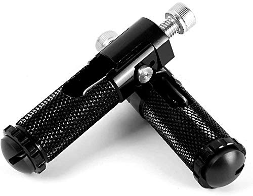 Szmsmy Motorcycle CNC Universal Footrest Footrest Foldable Footpegs Set (Black)