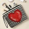 Women'S Makeup Bags,Polyester,Love & Letter Print,Zippered Cosmetic Pouches,Perfect Gift for Holidays & Outdoor Travel, Unisex