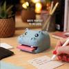 Cartoon Style Desktop Storage Box Hippo Shaped Desktop Storage Organizer  Office Use