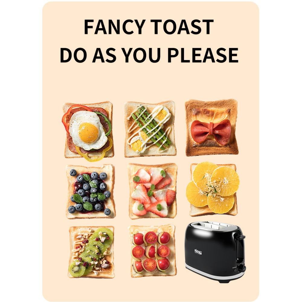 Household Bread Machine Toaster Bread Machine Breakfast Machine Black Automatic Export Toaster