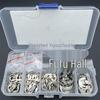 120PCS Multi-Spec E-Type Circlips Set: Hardened Metal Open Retaining Rings & External E-Clips