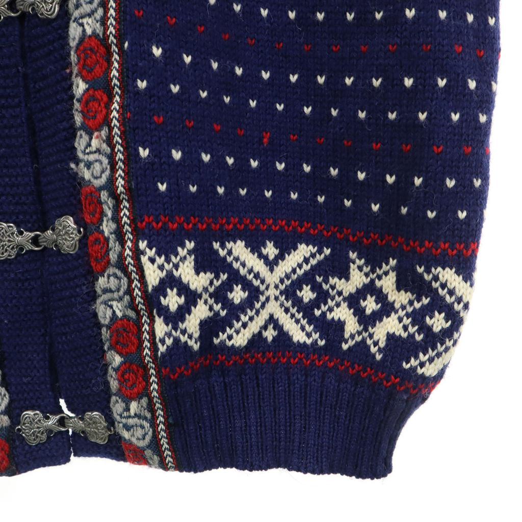 VOSS 80s Made In Norway, 100% Wool, Vintage Nordic Knit Cardigan Men's Used