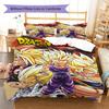 Dragon Ball Z Pattern Bedding,Quilt Set Quilt Cover Pillowcase Home Birthday Gift (1 * Duvet Cover + 2 * Pillowcase, Without Core)