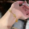24k new Chinese zircon gourd copper coin bracelet bracelet, fashionable and simple jewelry.