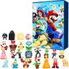 Decorazione Natalizia in Resina di Super Mario con Espositore a 24 Scomparti per Casa, Giardino, Eventi