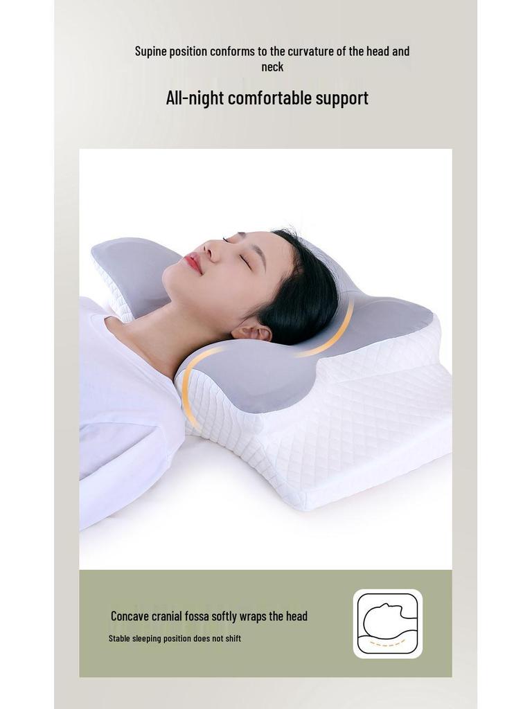 Comfortable Cervical Pillow with Slow Rebound Memory Foam and Patent Design
