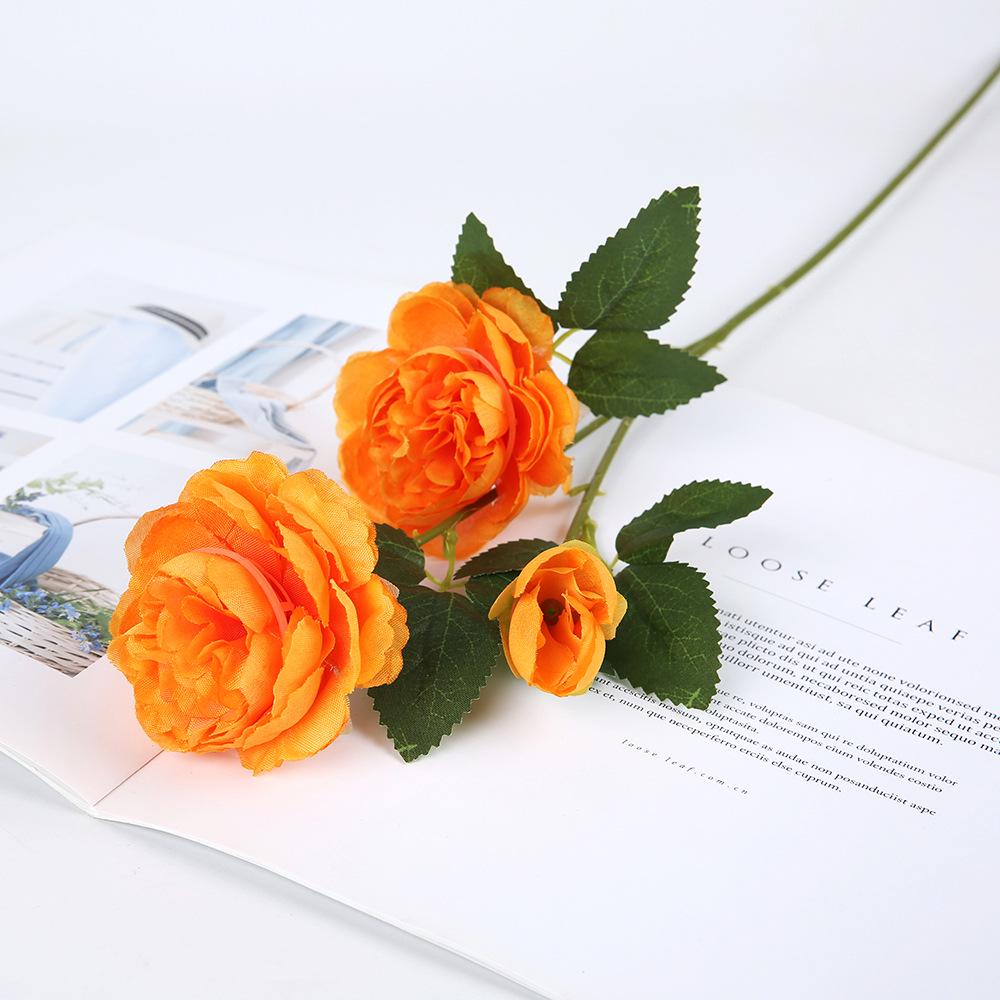 European-Style Smoky Willow Peony & Rose Artificial Flower Arrangement for Home and Wedding Decor