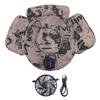 Solar Fan Sun Hat USB Rechargeable Adjustable UPF50 Waterproof Wide Brim Fishing Hat with Neck Flap