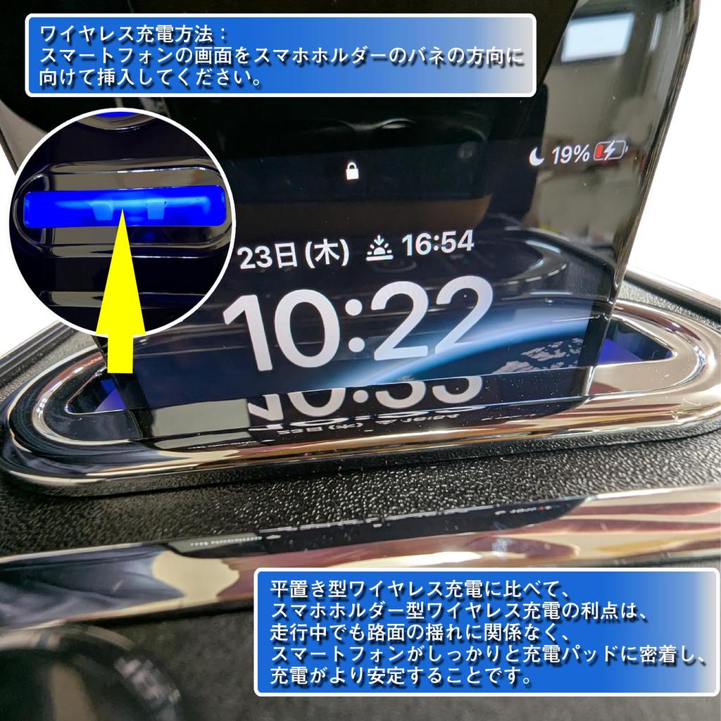 Wireless Charging Center Console Box MN71S Compatible USB Charging LED Dimming Drink Holder Smartphone Storage PU Leather Armrest Included Car