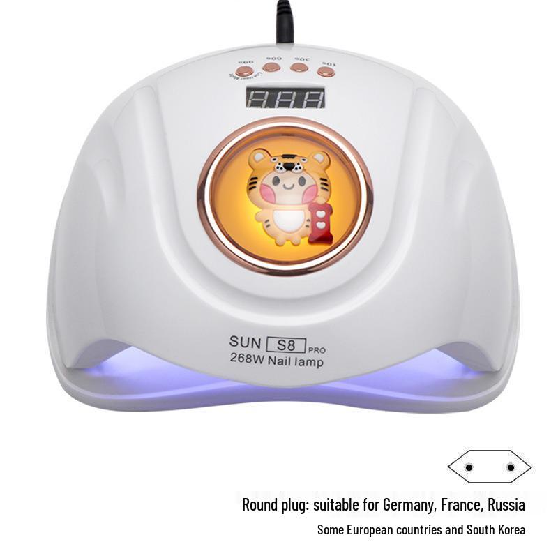 268W Dual-Hand UV/LED Nail Lamp for Fast Drying with Cartoon Design