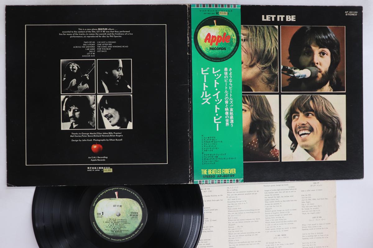 

LP Record BEATLES - Let It Be AP80189 APPLE 1971 Japan Obi Rock Used