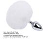 Stainless Steel Anal Plugs with Bunny Tail Tapered Faux Fur Silicone-Free Butt Plugs for Beginners Comfortable