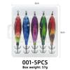 8cm Size Cuttlefish Egi Squid Lure Glow Feature Horizontal Design Squid Jig 5.6g Weight Hard Bait Wood Shrimp Lure Squid Fishing