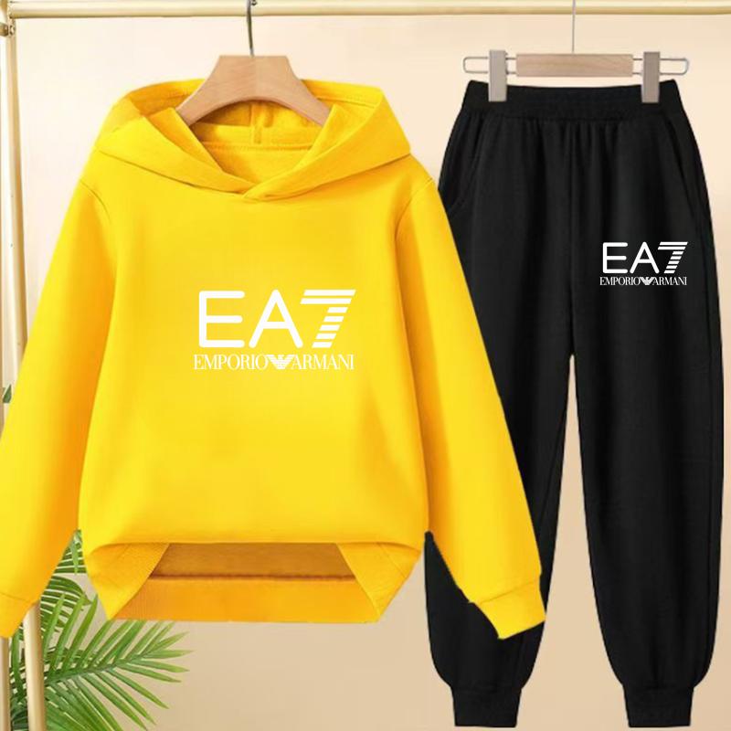 Kids Autumn Winter Hoodie Letter Print Clothing Casual Top+Trousers 2PBoy Girl 3-12Yrs Child Gift Brand Sports Coat Jogging Set
