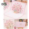 Pop-Up Greeting Card 3D Flower Bouquet Card Handmade Rose Sunflower Tulip Gift Card for Mother's Day Graduation Anniversary