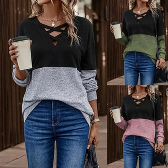 2025 Autumn/Winter Women's A-Line Knit Long Sleeve Dress - Solid Color Round Neck