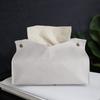 Simple leather tissue box Car pumping box Home bedroom Living room Creative tissue bag