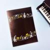 A5 Softcover Student Notebook with Music Pattern - Piano Notes & Creative Diary