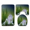 Unicorn Bathroom Floor Mat Toilet Three-Piece Set