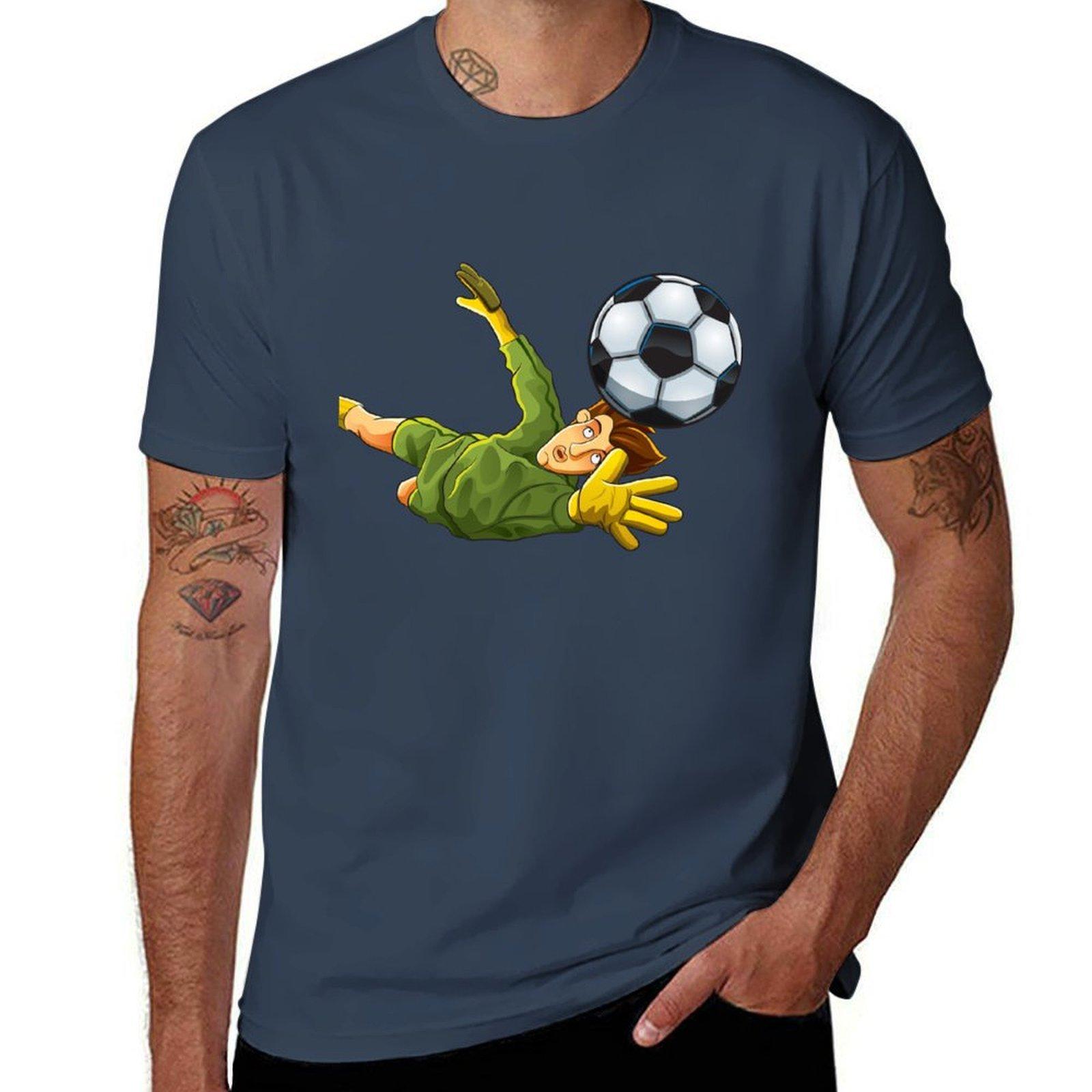 Goalkeeper Jump To Ball Tshirt Modern Style Print Tshirt S