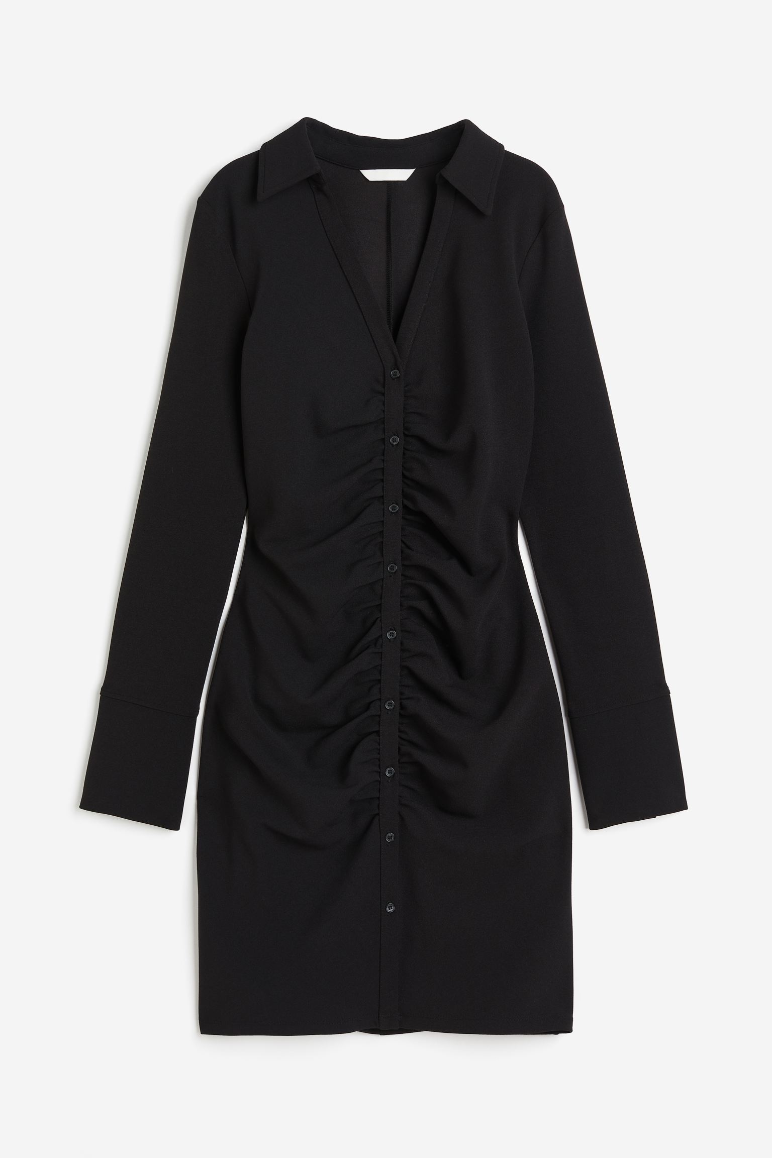 

Платье-рубашка с драпировкой