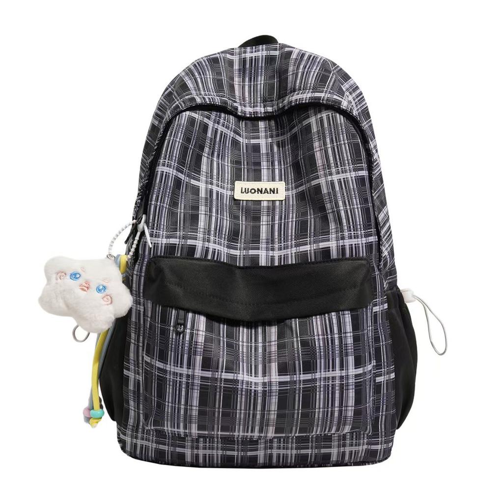 Plecak w stylu japońskiej kraty Schoolbagins, niszowy, dla dziewcząt z gimnazjum, licealistek, plecaki szkolne, damskie plecaki podróżne o dużej pojemności