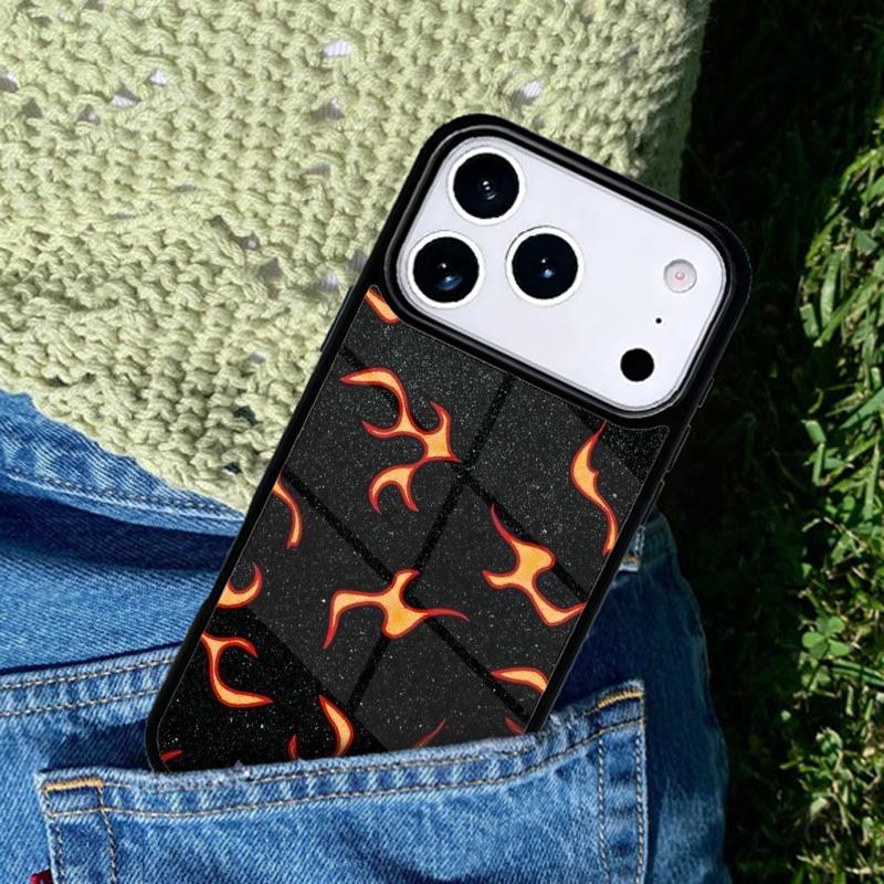 Cool Flame Colorful Pattern Phone Case Cover for IPhone 11 12 13 14 15 16e 17 Pro Max Coque for IPhone 17 Air