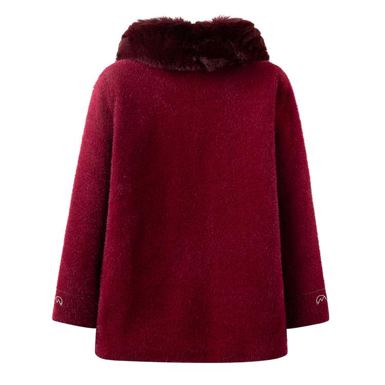 Grandma Autumn Short Jacket Fashionable Rich Lady Spring and Autumn Plus Wool Coat Elderly Female Mother Autumn and Winter Clothes