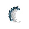 European Design Sense of Elegance Temperament Full of Zirconium Leaves Brooch Anti-light Accessories Classic Luxury