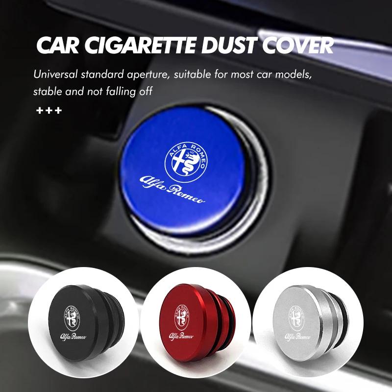 Alloy Car Cigarette Lighter Plug Button Cap Dust Cover Socket For Alfa Romeo Giulietta GT 159 147 156 Mito Brera Giulia SpiderZL8